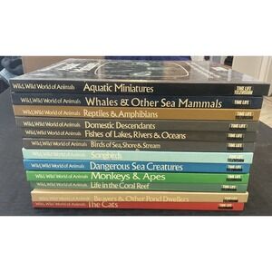 WILD, WILD WORLD OF ANIMALS BOOKS, Lot of 12, Published 1976-1979 Time Life TV
